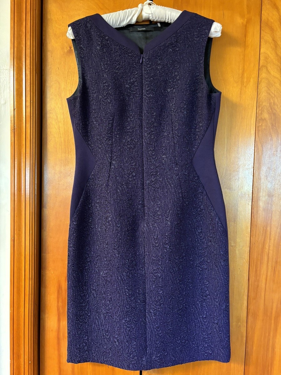Tahari KYLE Thick Jersey Sleeveless Dress Top ~Moscow Violet size 8-  gorgeous