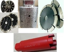 2" core bit grinding drum 5" convex cutting tuck point blade stone concrete