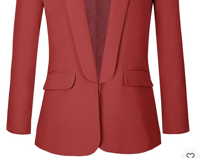 Urban CoCo Women's Red Office Blazer Jacket Open Front Size XL Lined New image 2