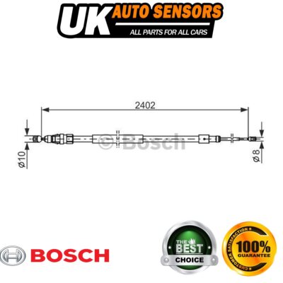 Fits Citro�n Berlingo Multispace Peugeot Partner Bosch Rear Hand Brake Cable