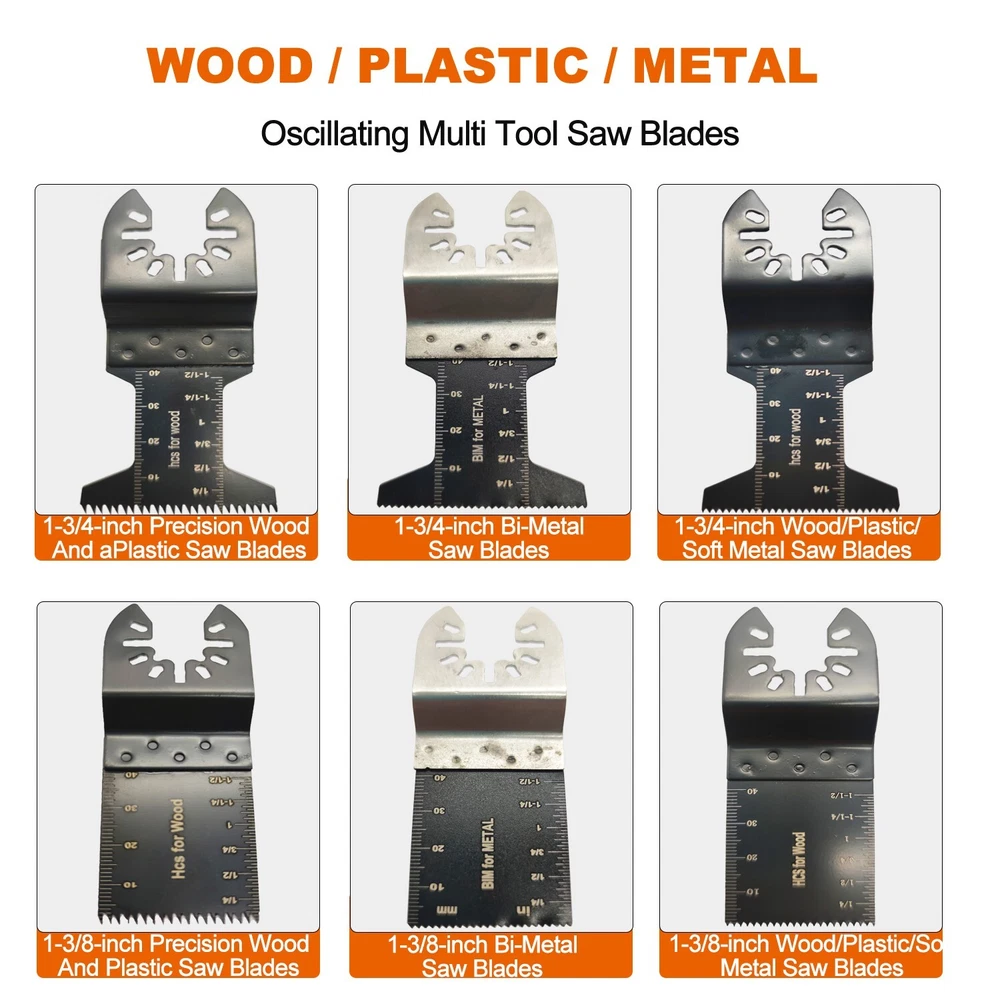 28PCS Multi-Tool Oscillating Saw Blades Kit Compatible with Dewalt Fein Makita Bosch