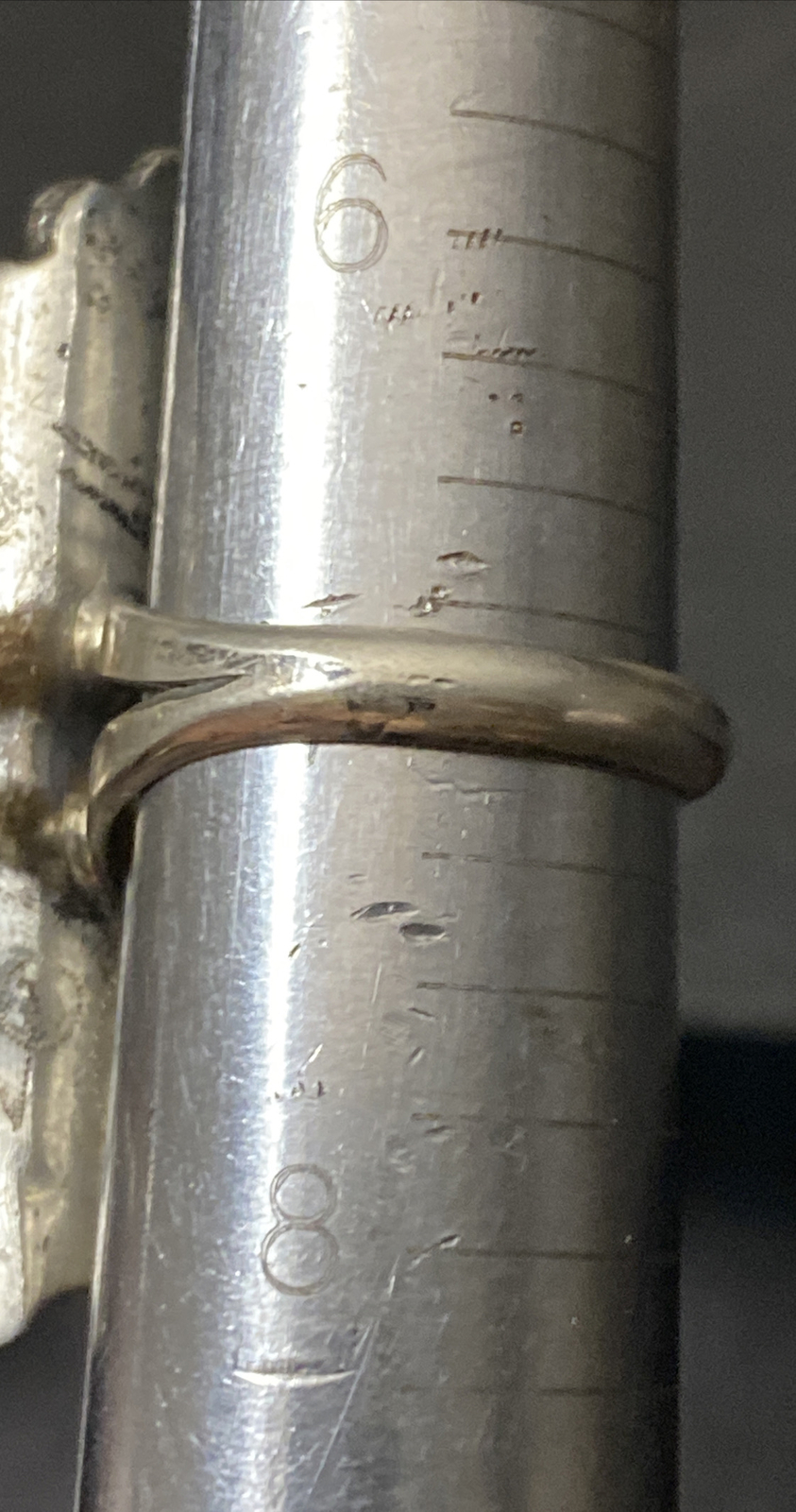 Native American Ring Silver Turquoise Signed Patr… - image 3