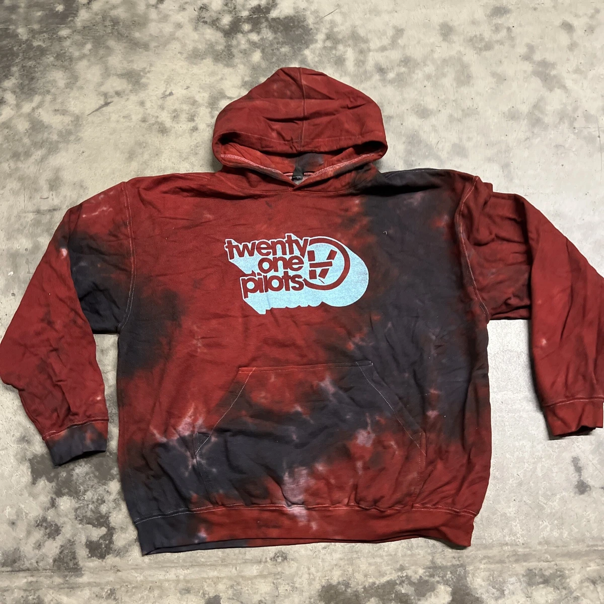Twenty One Pilots Red and Black Tie Dye Pullover Unisex Hoodie eBay