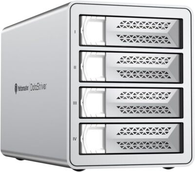 4 Bay Hard Drive Enclosure, 10Gbps Daisy-Chain 4 Bay DAS, Aluminum USB C 4x22TB