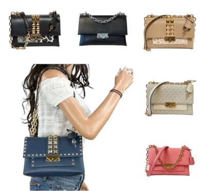 MICHAEL KORS CECE MEDIUM FLAP POCKET SHOULDER CROSSBODY BAG