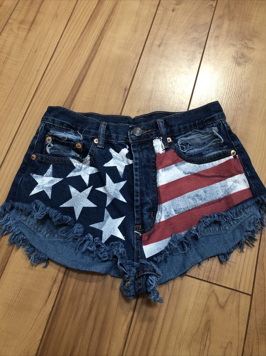 Stars and stripes jean shorts discount