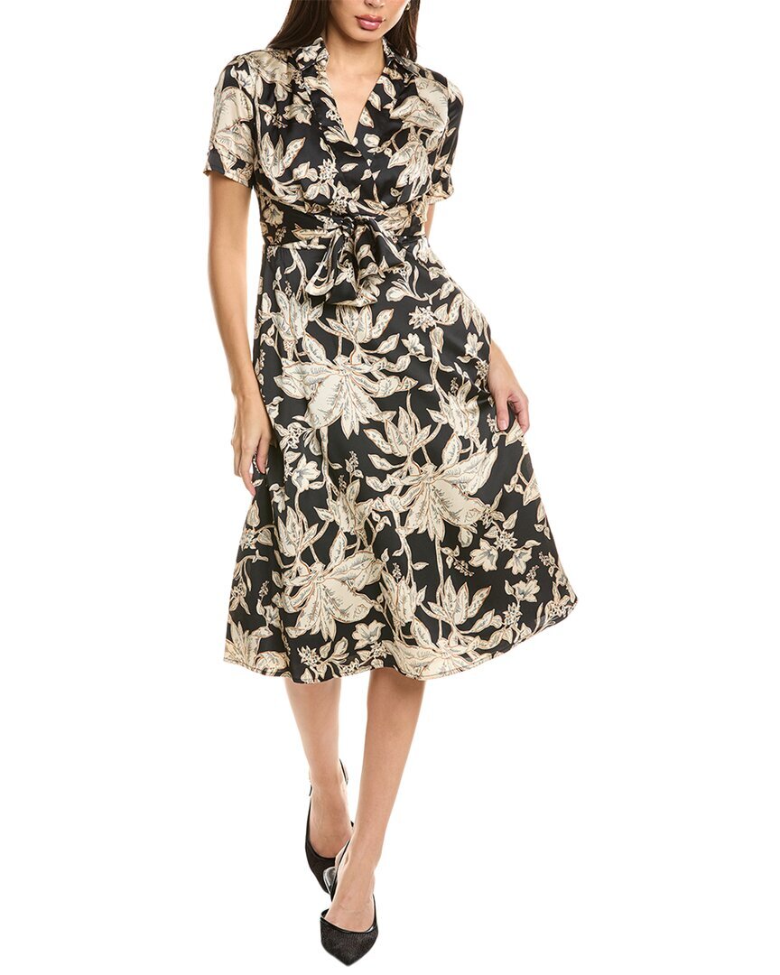 Женское миди-платье Tahari Asl с завязкой на талии