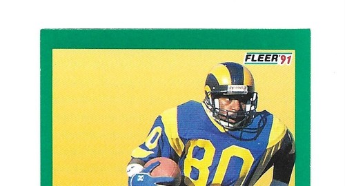 1991 Fleer Football Card #266 HENRY ELLARD, Los Angeles Rams - Picture 3 of 4