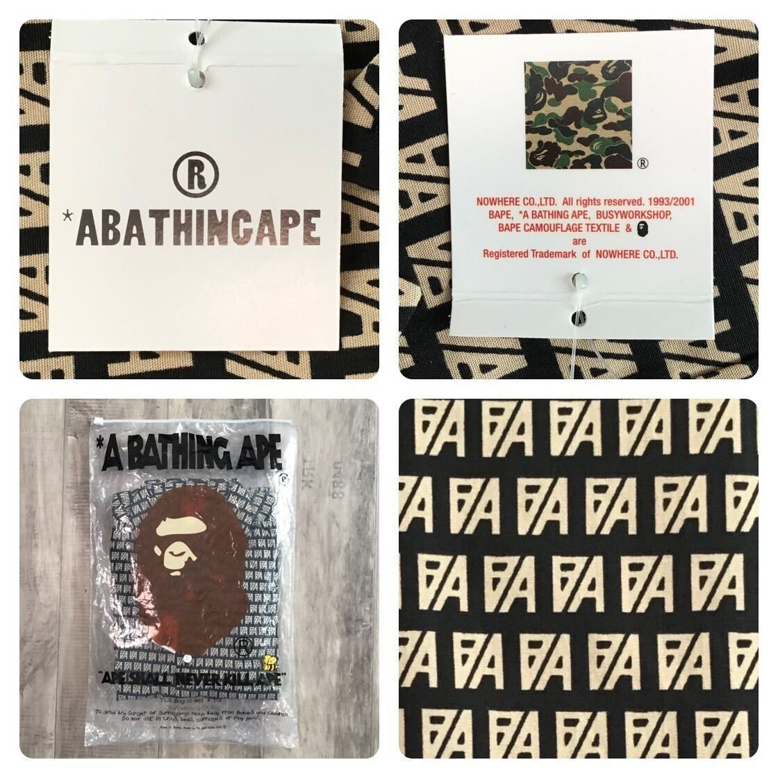 Vintage BAPE Monogram Logo BD Shirt Black A Bathing Ape Size S | eBay