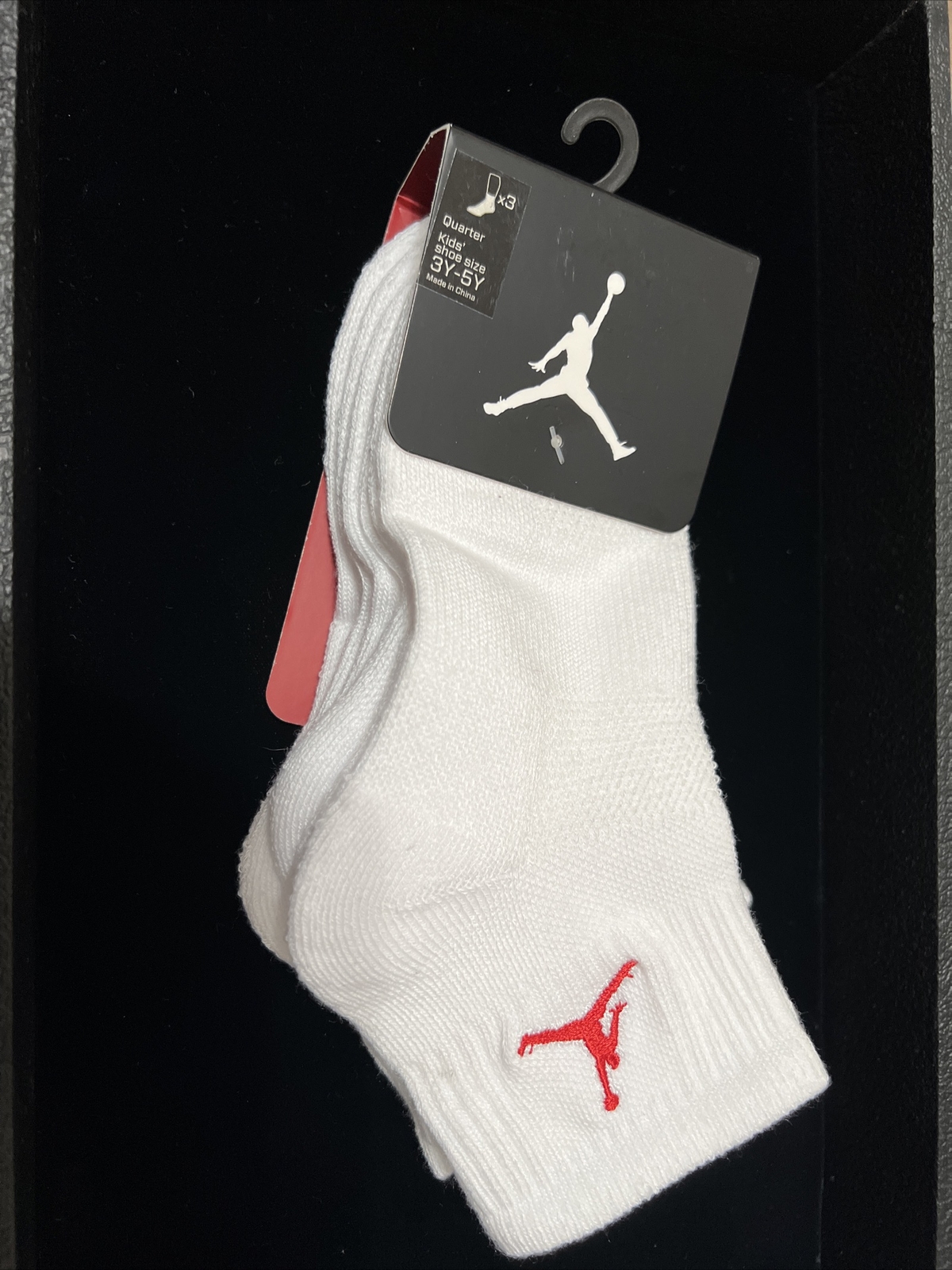 Nike Jordan Jumpman Quarter Socks 3 Pack Youth Kids WJ0009001 White