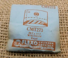(G-S) CMT273 Watch Crystal 20.7X17.7 Replacement Part Flexo Waltham Regal NOS