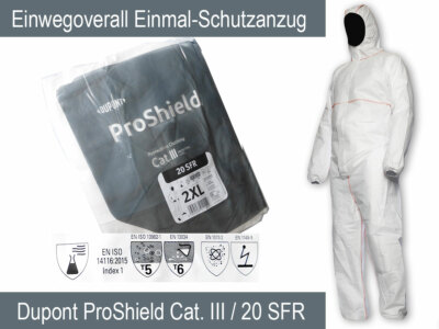 SMS Einwegschutzanzug Einwegoverall Schutzkleidung PSA Kat. 3 Typ 5/6 weiß XL