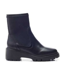 Moda In Pelle Women's Arvert Black Faux Leather Chelsea Ankle Boots