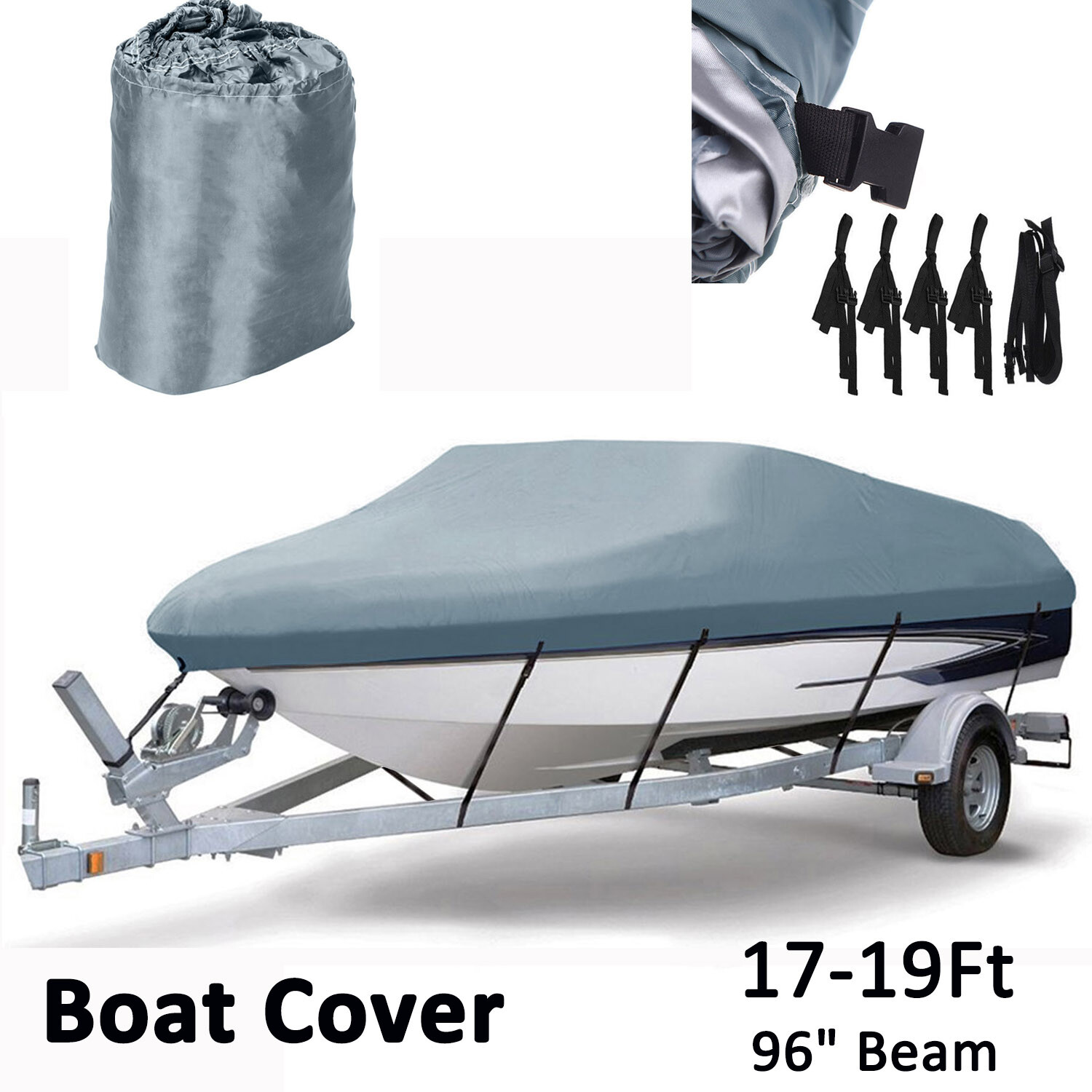 Bootsabdeckplane Wasserdicht - 210D Oxford-Stoff, UV-Schutz, Für Schlauchboote