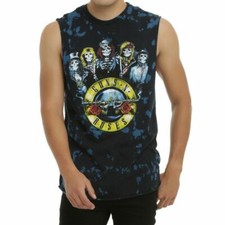 Guns N Roses SKELETONS LOGO TIE DYE Muscle Te...