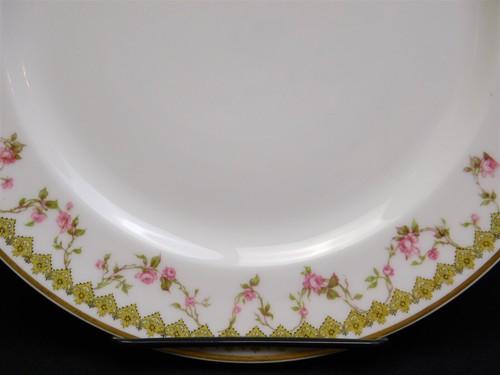 Antique Haviland Limoges PDG Schleiger 111B Pink Green Floral Lunch Plate 8.5" - Picture 5 of 9