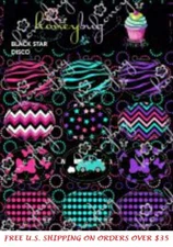 Honeybug MAGNETIC reborn doll PACIFIER Black Star DISCO SPRINKLES sheet 12 decal