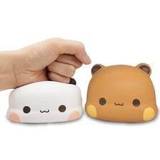2PCS Bubu and Dudu Bears Decorations, Cute Cartoon Statue Bear Panda Figurine...