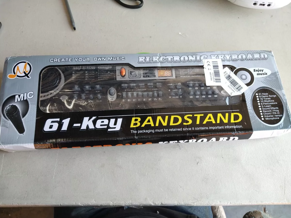 61 Key Bandstand Electronic Toy Keyboard With Microphone Model MQ