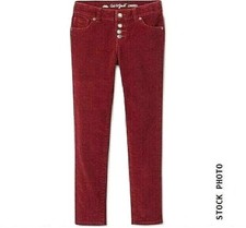 Pantalones de mezclilla ajustados de pana tiro bajo para niñas, tallas 4-12 Cat & Jack, borgoña