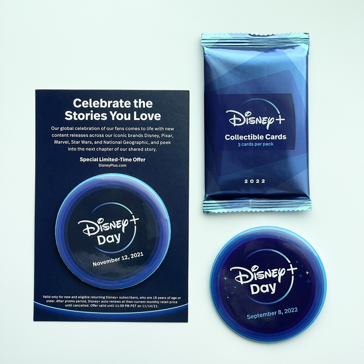 D23 EXPO 2022 DISNEY+ PLUS TRADING CARDS PACK DISNEY DAY