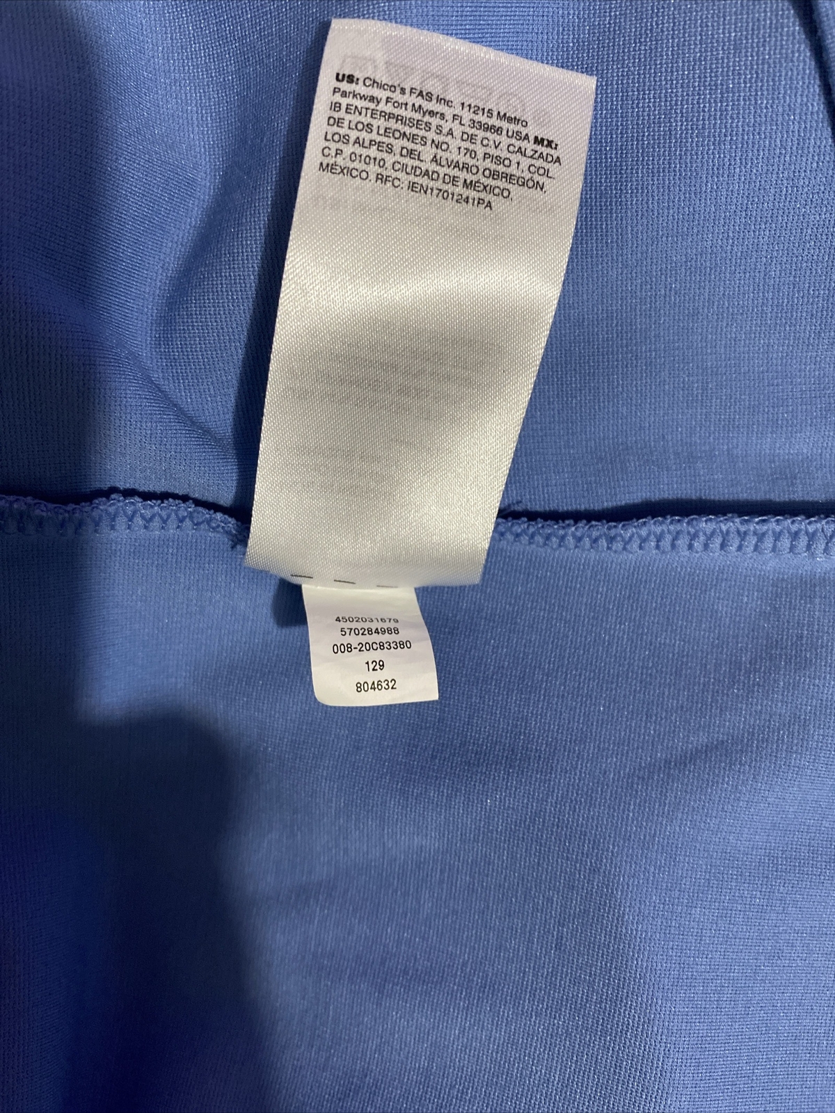 CHICO'S  Solid Basic Casual Blue  Shirt 3 Women's - image 12