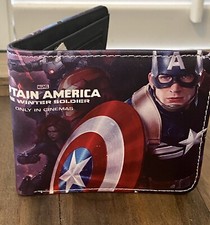 New Comics Marvel  s Captain America  Bifold Wallet Faux Leather Man Woman
