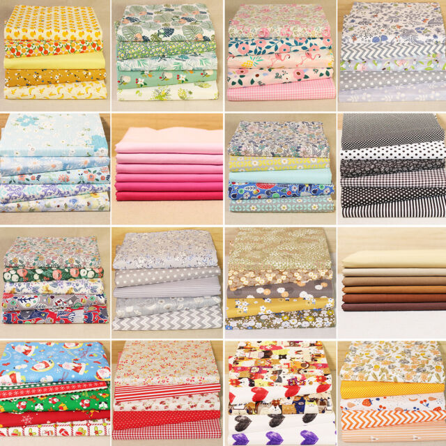 DIY 42 0ptions Sewing Quilting Fabric Cotton Squares Patchwork Floral Scraps Lot