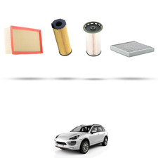 HOFFCAR Kit tagliando - 4 filtri per Porsche Cayenne II (958) 3.0 v6 Diesel 176K