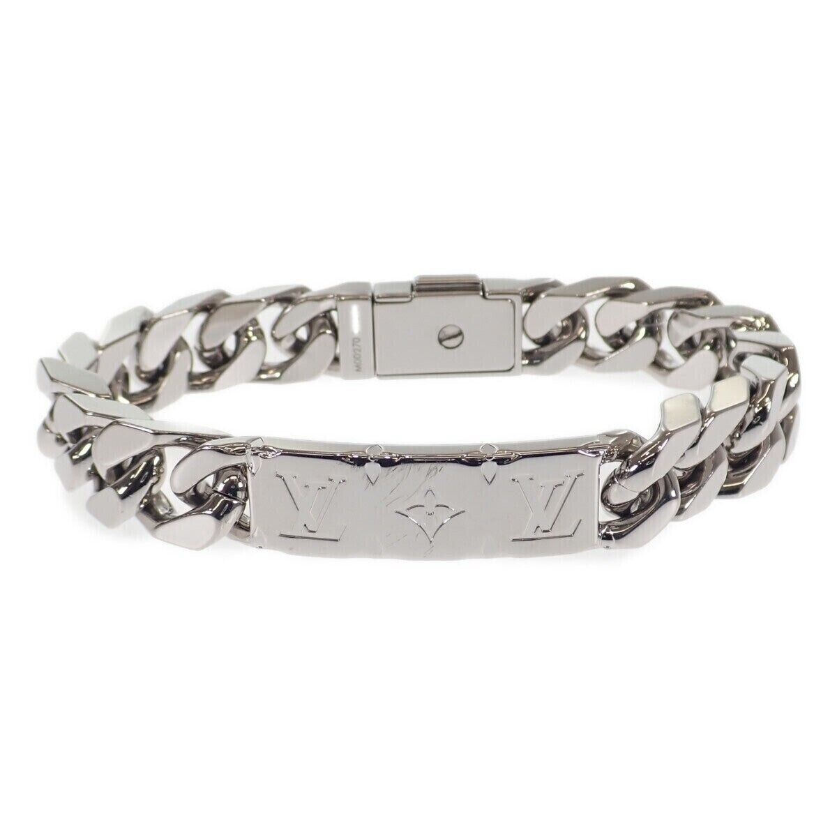 Louis Vuitton Bracelet Chain Monogram Silver Meta… - image 1