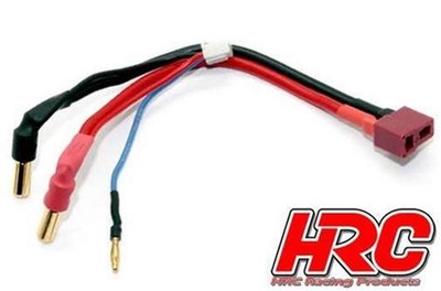 HRC Racing Ladekabel 5mm Gold Stecker zu Ultra T (Dean's Kompatible) & Balancer