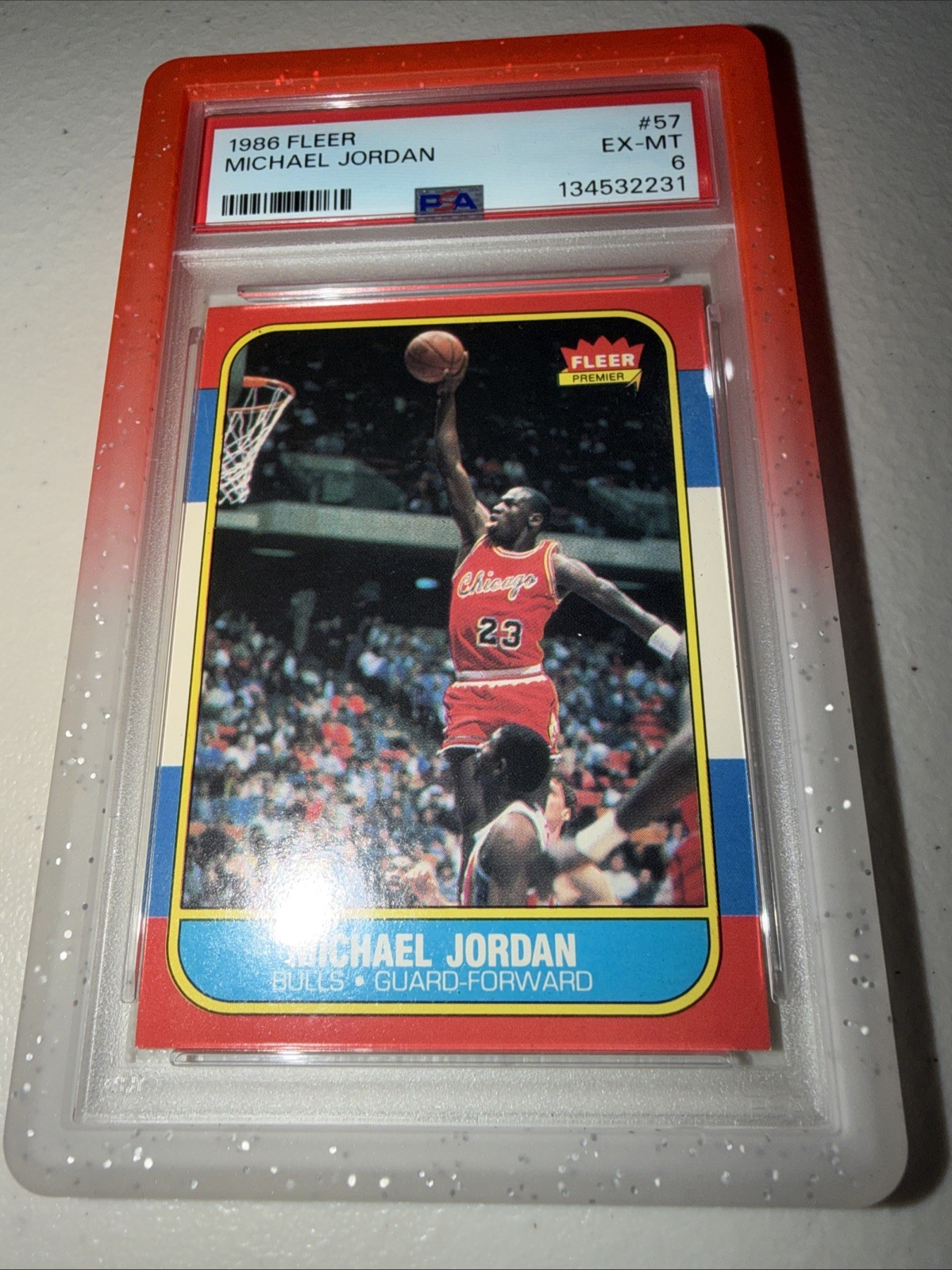 1986 Fleer Michael Jordan Rookie #57 PSA 6 P1455