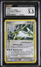 CGC 5.5 Latias Gold Star 105/107 EX Deoxys Holo Swirl Pokemon Card on eBay