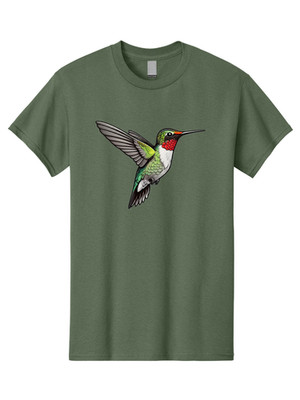 Hummingbird-4 Mens Graphic Tee, 100% Cotton, Casual Summer Wear