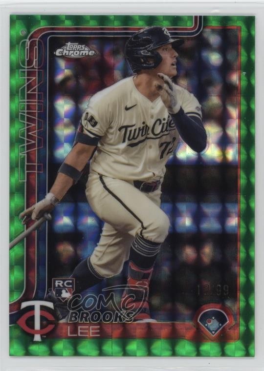 2025 Topps Chrome Green Geometric Refractor 12/99 Brooks Lee #234 17yt