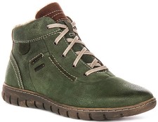 Josef Seibel Steffi Top Asciutto Velluto Foderato con Lacci Donna Boot IN Verde