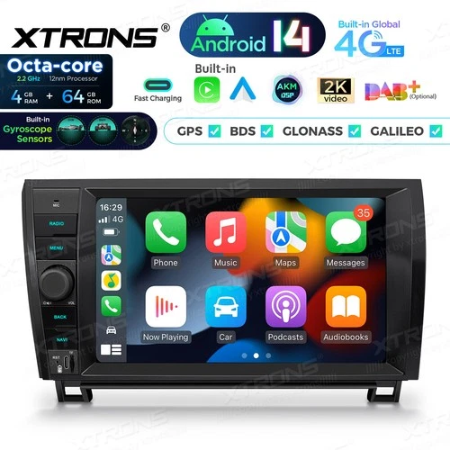 9" Android 14 For Toyota Tundra 2007-2013 Sequoia 2008-2017 Car Stereo GPS Radio