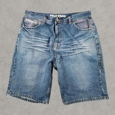 Phat Farm Jorts Men 38 Blue Skater Denim Baggy Grunge Y2K VTG Loose Fit Hip Hop