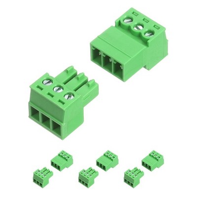 4 Set 3 Pin 3.81mm Pitch PCB Mount Screw Terminal Block Connector Plug