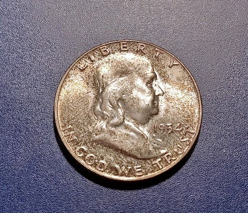 Very Choice BU 1954-D Franklin Half Dollar (original Mint Set coin)
