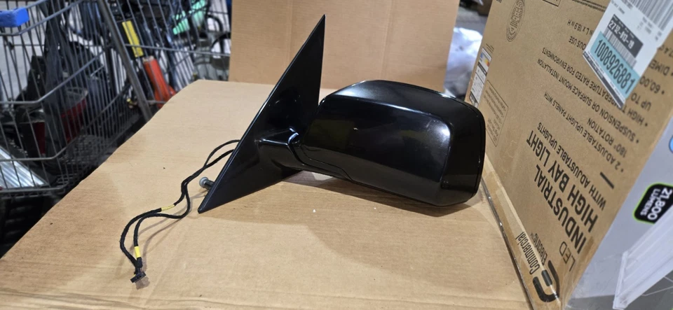 Espelho de porta preto lateral driver OEM 2007-2010 BMW X3 3.0L alimentação - Imagem 2 de 4
