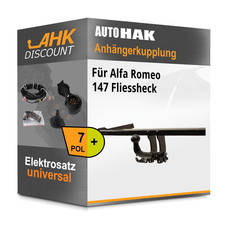 Für Alfa Romeo 147 Fliessheck 01-10 AUTO HAK Anhängekupplung abnehmbar + 7polig