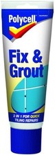 Polycell Tile Fix & Grout 330g White Waterproof Kitchen Bathroom DIY Repair
