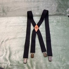 Dickies Suspenders Black Men s Elastic with Belt Clip 1.5 W