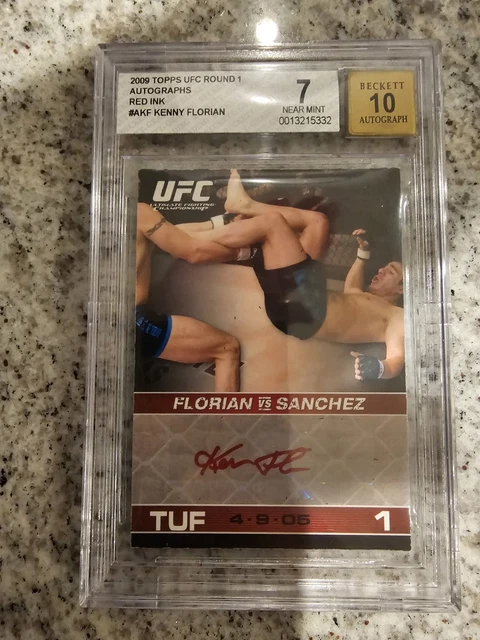 2009 Topps UFC Runde 1 Kenny Florian RC Auto Red Ink SP