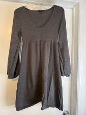 Gap Gray Sweater Dress Long Sleeve Knee Length Large Fall 07 Classic