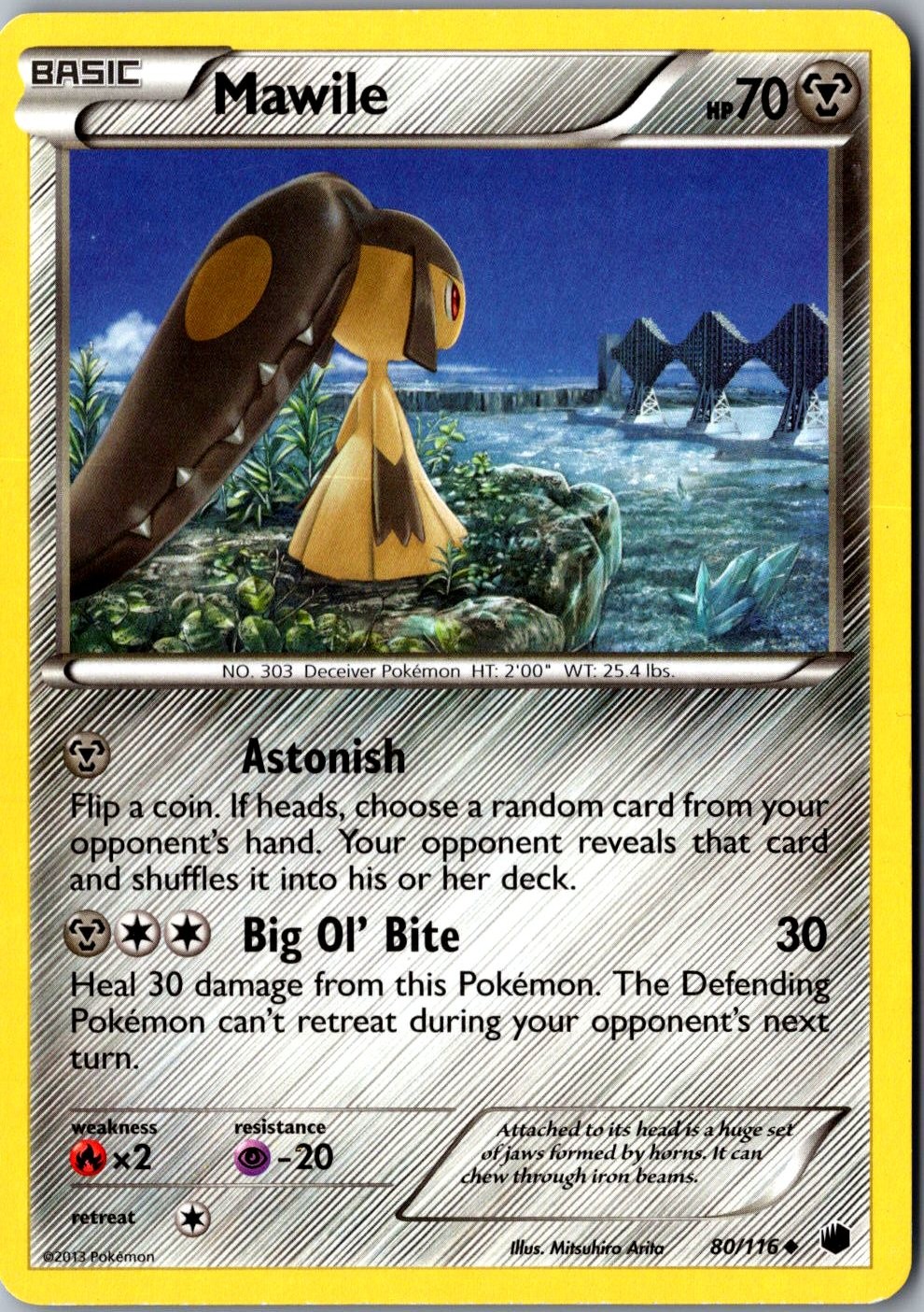 Mawile 80/116 Uncommon Plasma Freeze Lightly Played Pokemon Card TCG Single