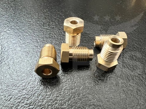 10 Imperial Brake Pipe Fittings Unions 3/8" UNF x 24Tpi Male Long For 3/16" Pipe - Picture 5 of 13