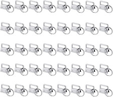 60 Pack Key Fob Hardware 1 inch, Keychain for Making Key Chains Silver