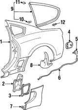 Genuine Toyota 1993-1998 Supra Mk4 Left Quarter Glass 62720-14290